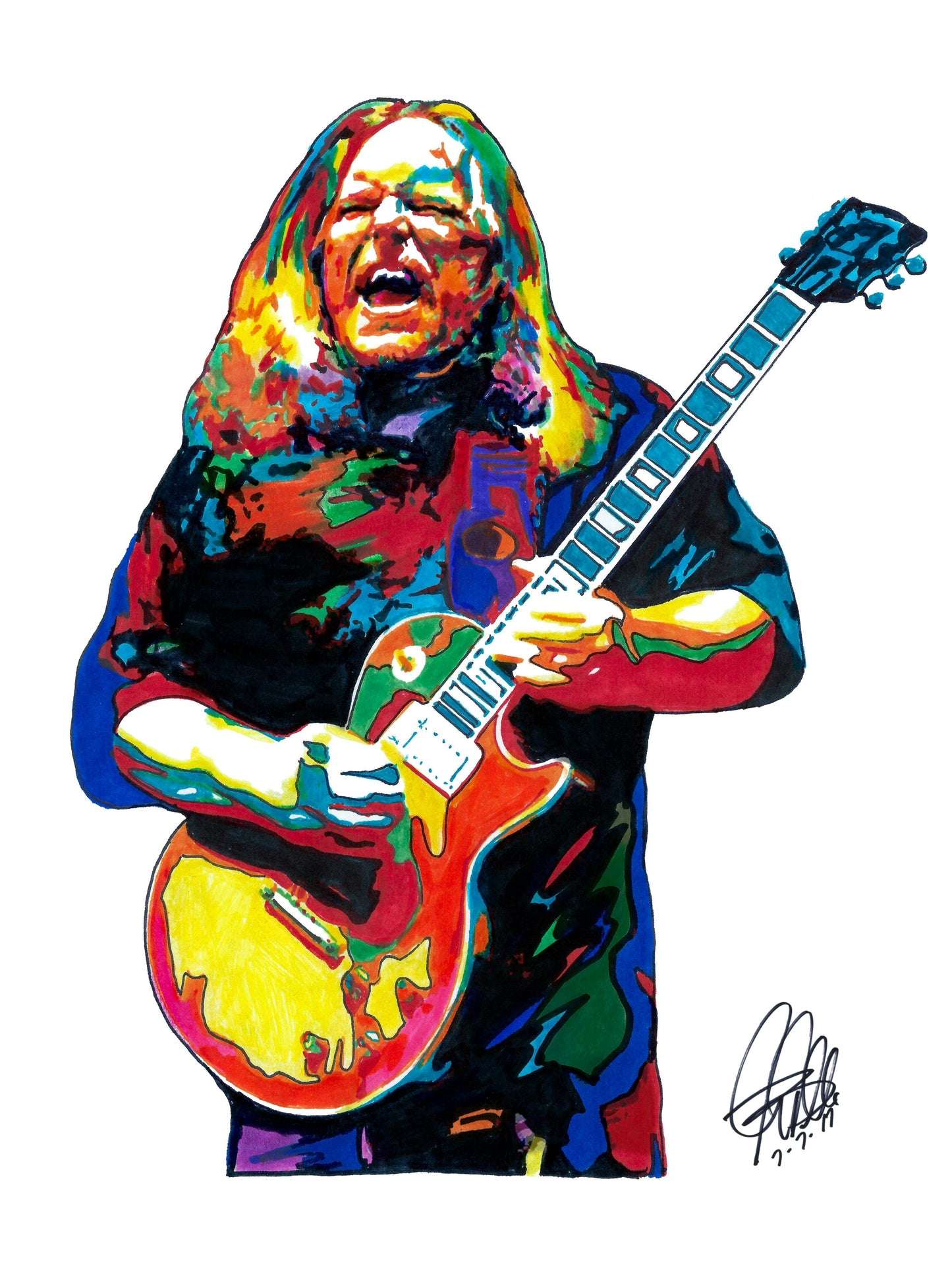 Warren Haynes Allman Brothers Rock Music Poster Print Wall Art 8.5x11