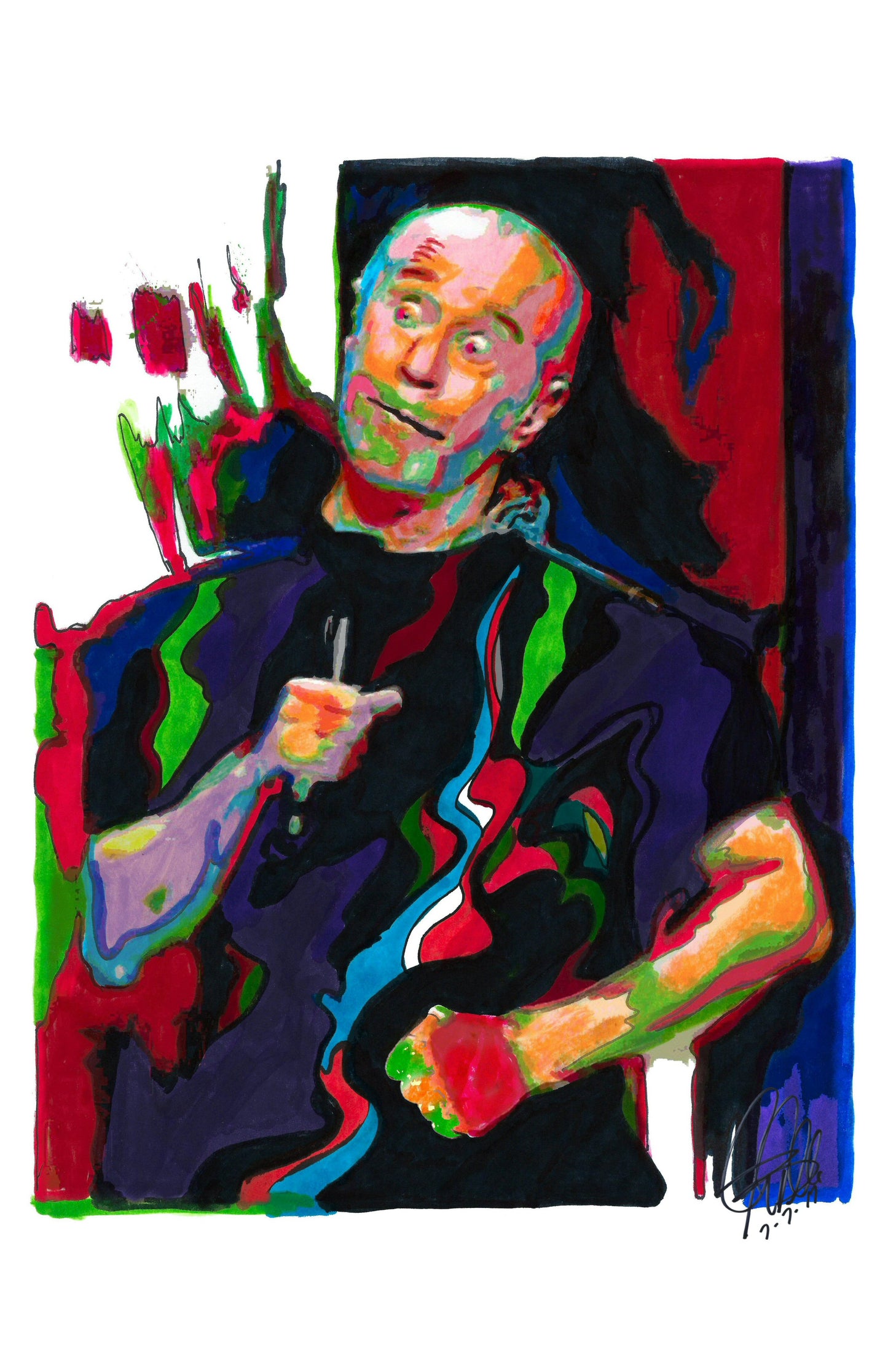 George Carlin Comedian Comedy Poster Print Wall Art 11x17
