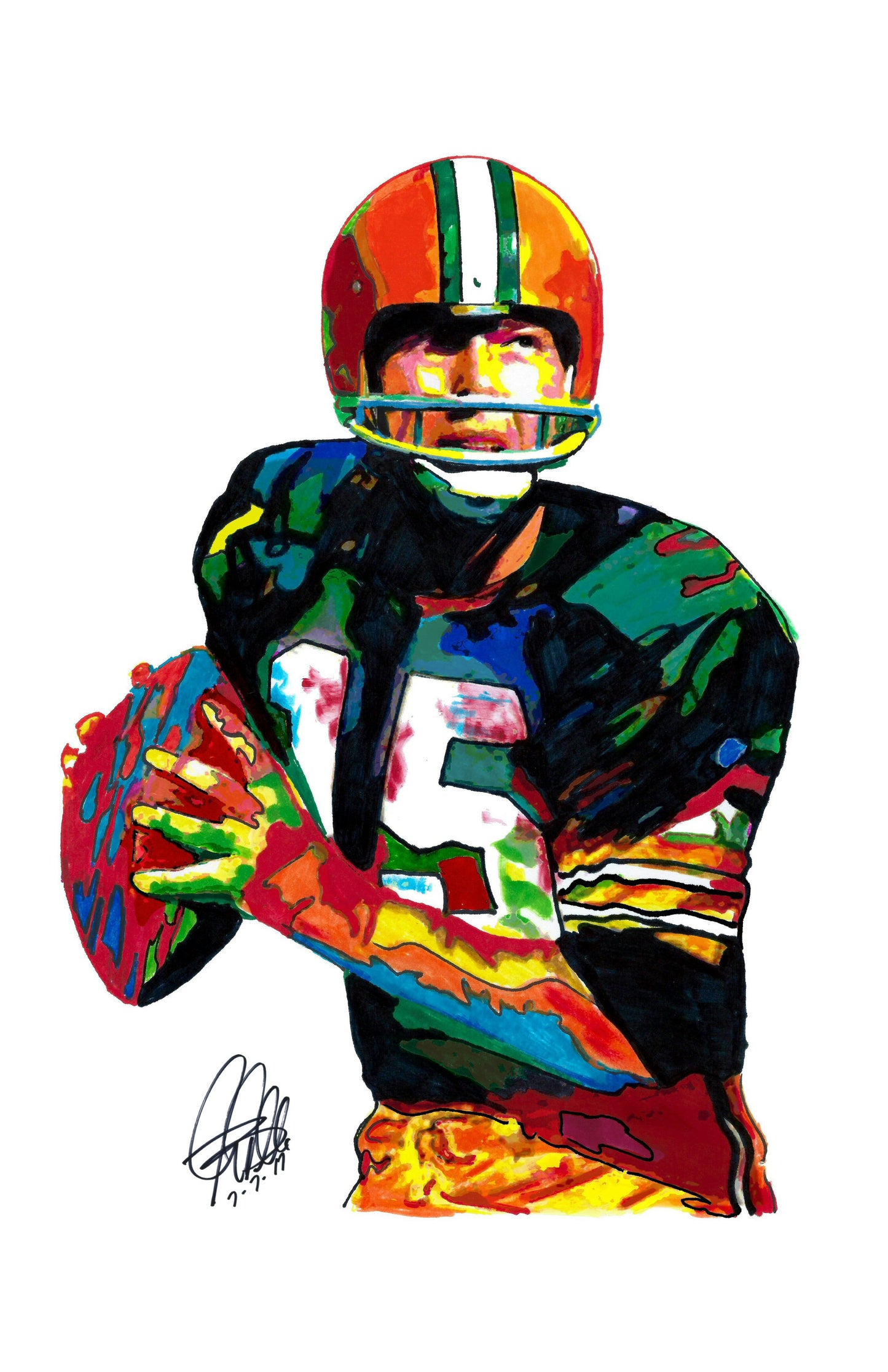 Bart Starr Green Bay Packers Football Sports Poster Print Art 11x17