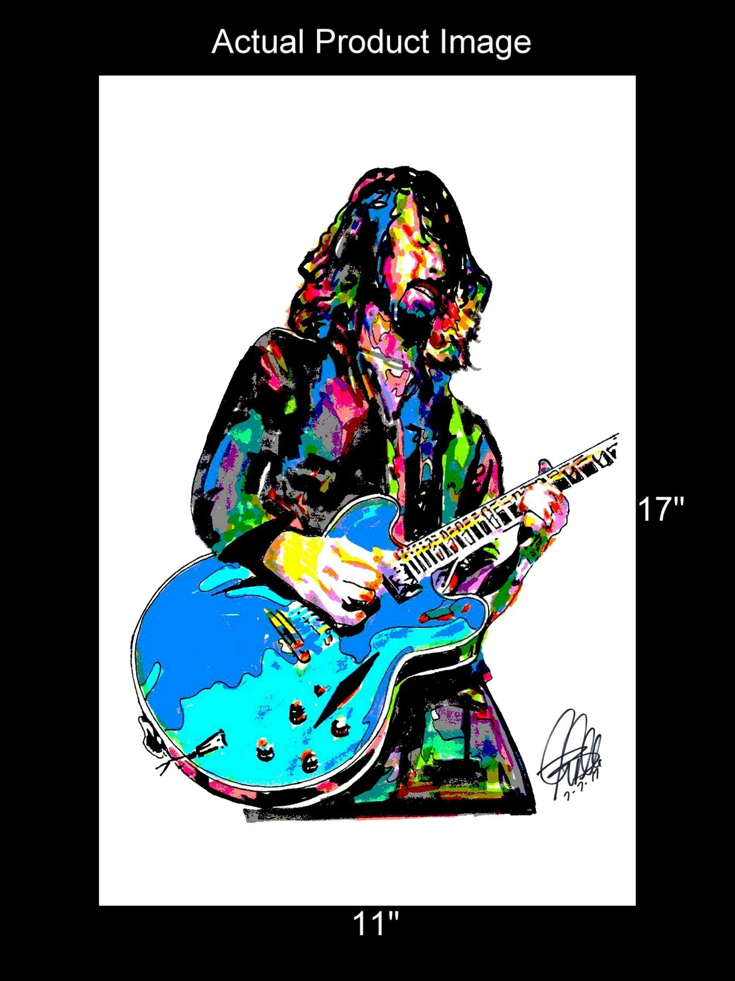 Dave Grohl Foo Fighters Hard Rock Music Poster Print Wall Art 11x17