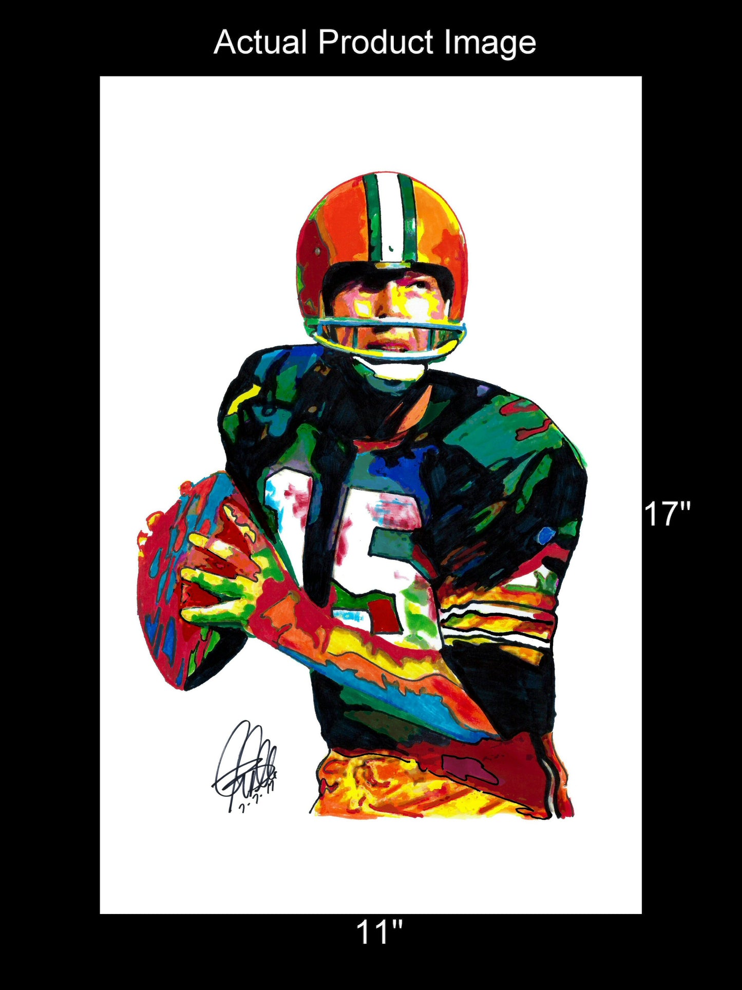 Bart Starr Green Bay Packers Football Sports Poster Print Art 11x17