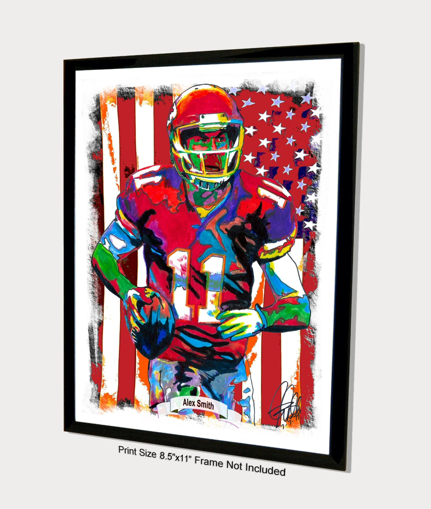 Alex Smith Kansas City Chiefs Football Sports Poster Print Wall Art 8.5x11