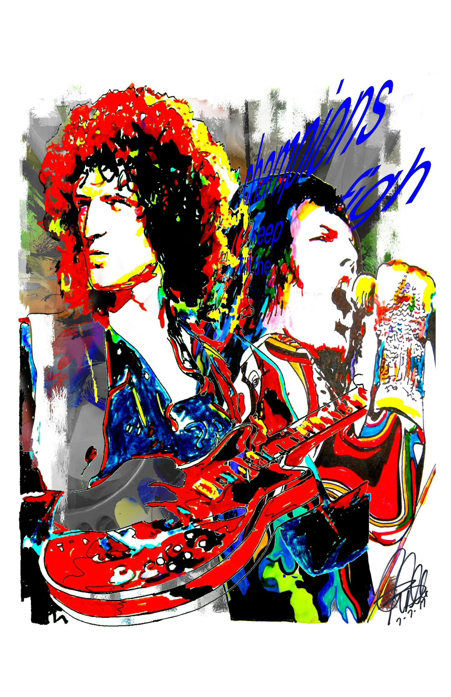 Queen Freddie Mercury Brian May Rock Music Poster Print Wall Art 11x17