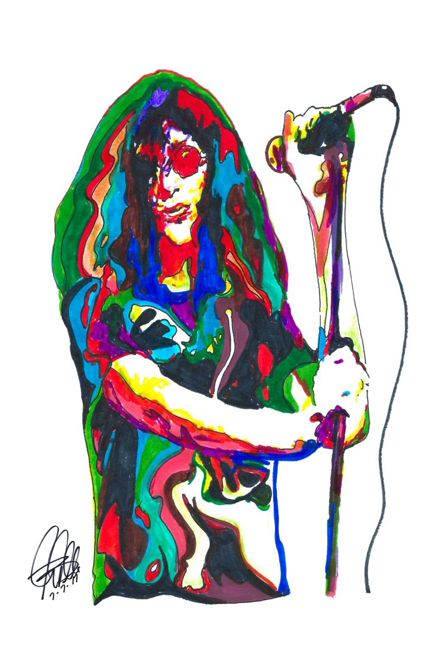 Joey Ramone Ramones Singer Punk Rock Music Poster Print Wall Art 11x17