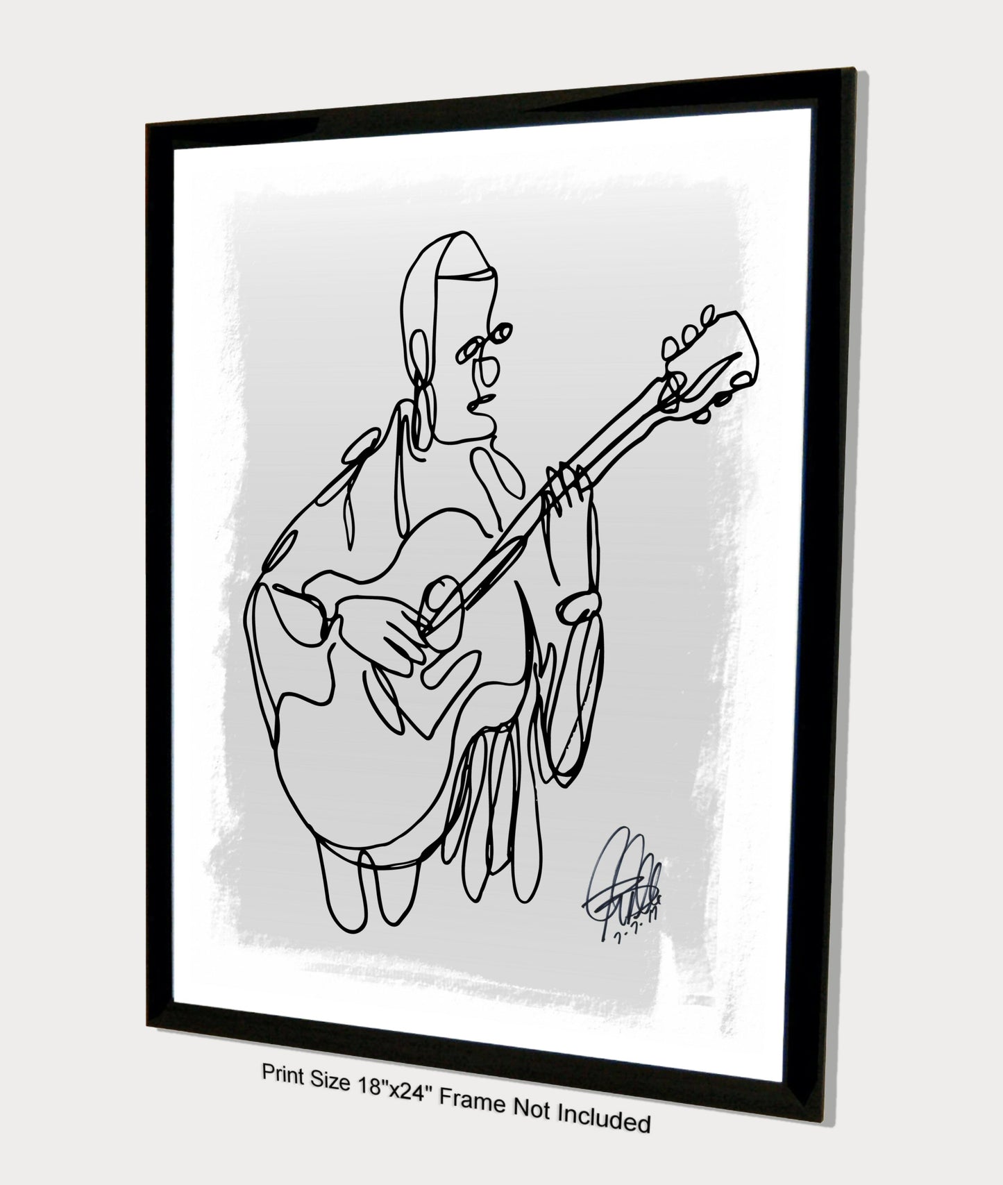 Classical Guitar Player Concert Music Poster Print Wall Art 18x24