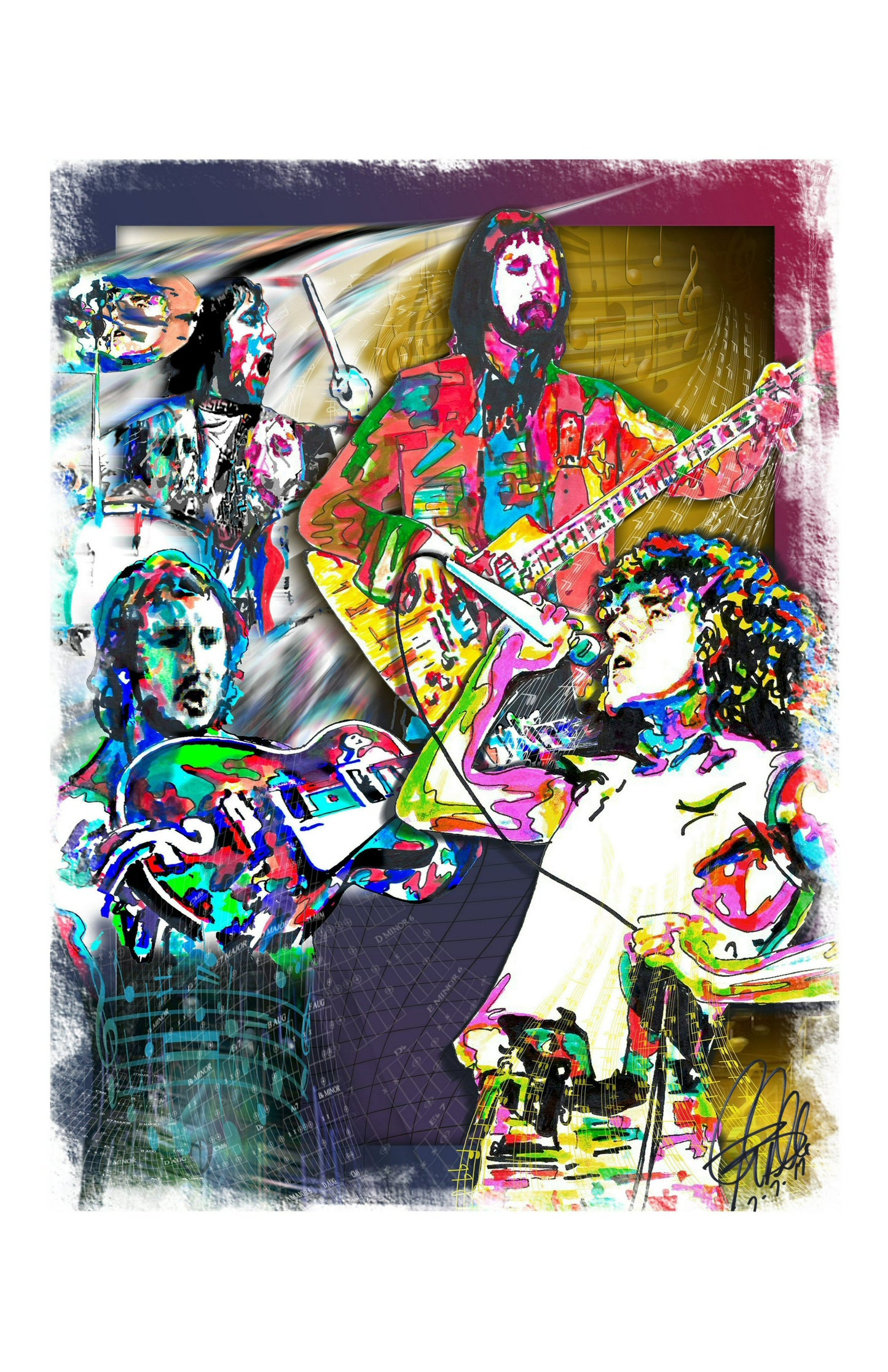The Who Daltrey Townshend Entwistle Moon Rock Music Poster Print Wall Art 11x17