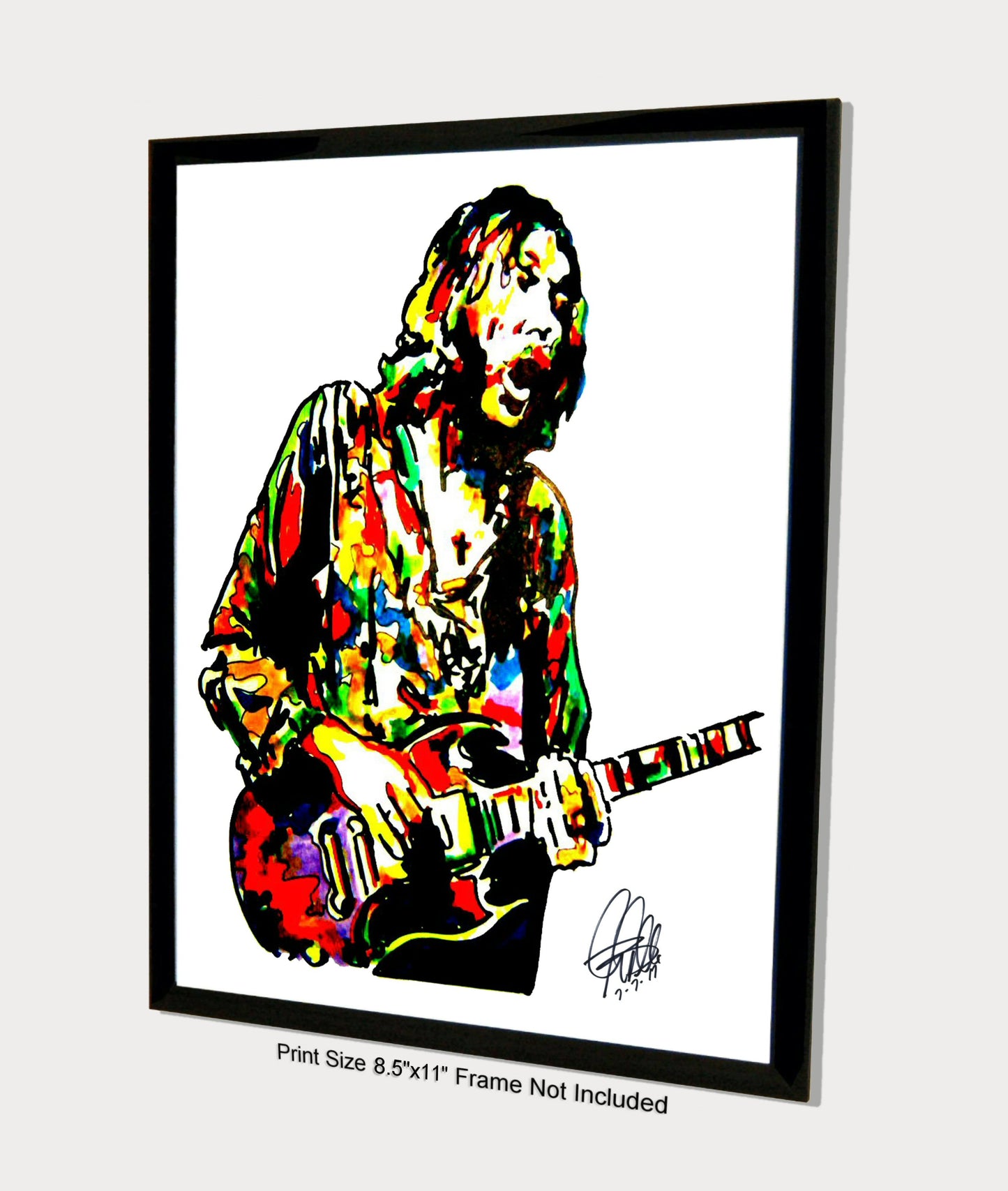Duane Allman Guitar Southern Rock Music Poster Print Wall Art 8.5x11
