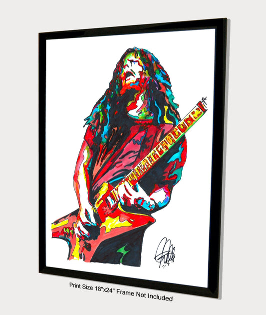Dimebag Darrell Pantera Heavy Metal Rock Music Poster Print Wall Art 18x24