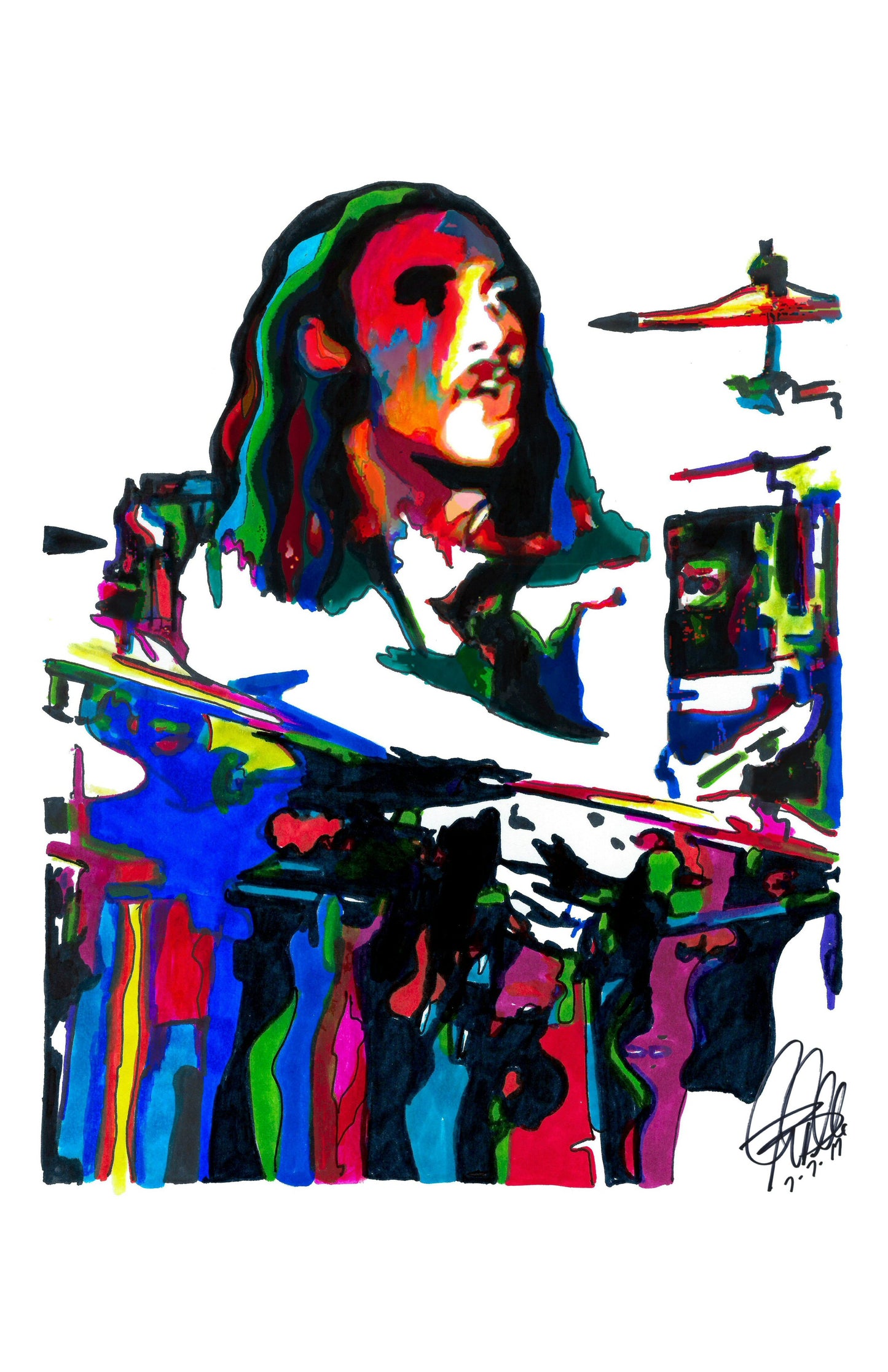 Bill Ward Black Sabbath Drums Heavy Metal Music Print Poster Wall Art 11x17