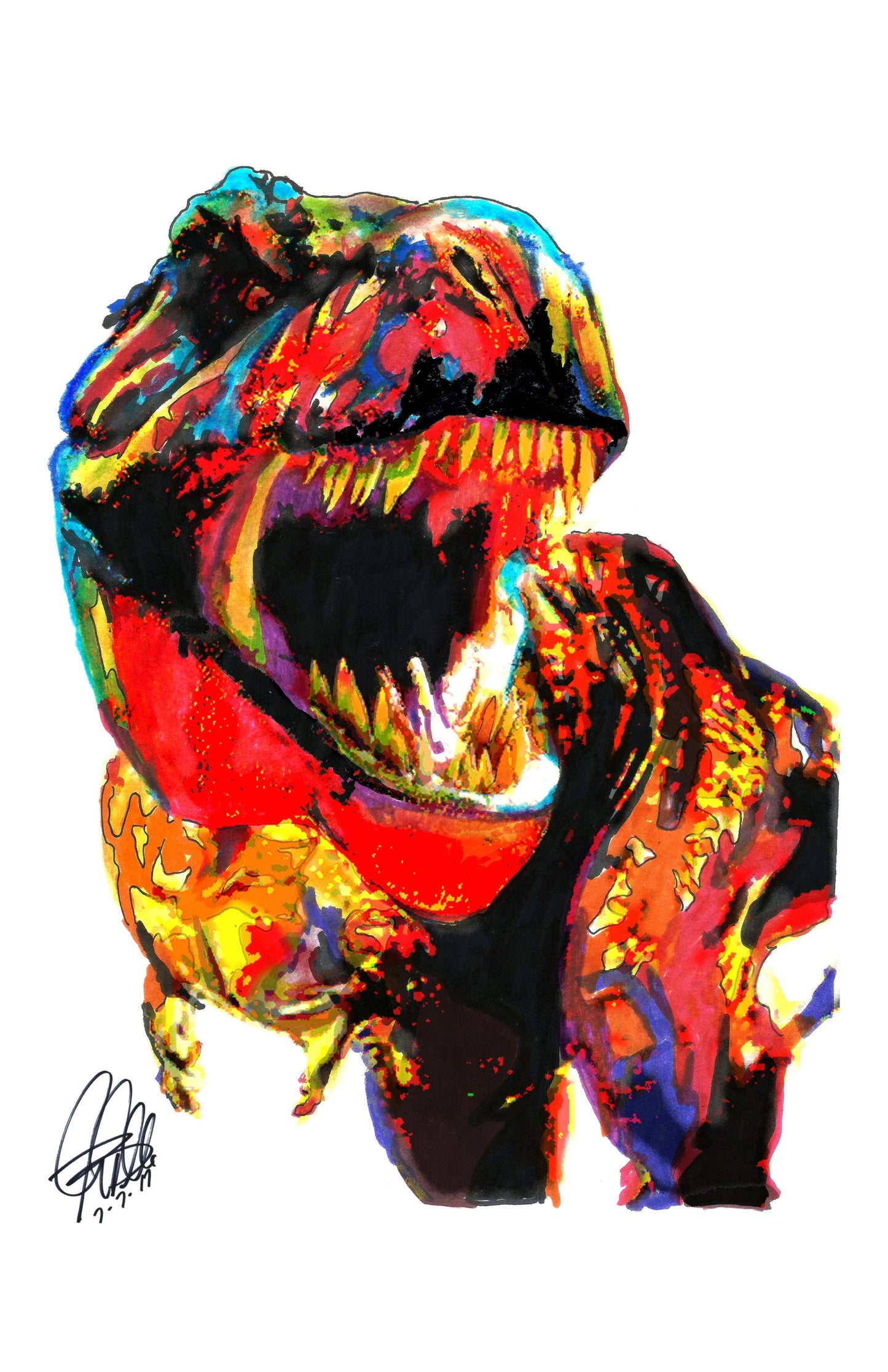 Tyrannosaurus Rex T Rex Dinosaur Poster Print Wall Art 11x17