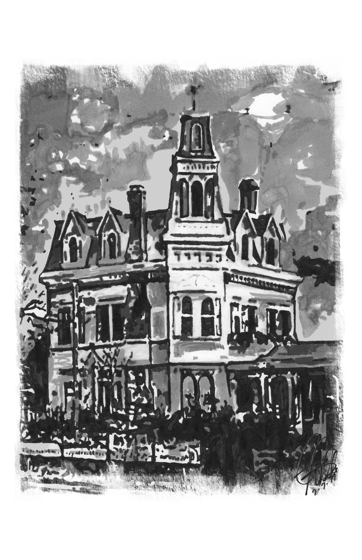 The Addams Family Mansion Poster Print Wall Art 11x17