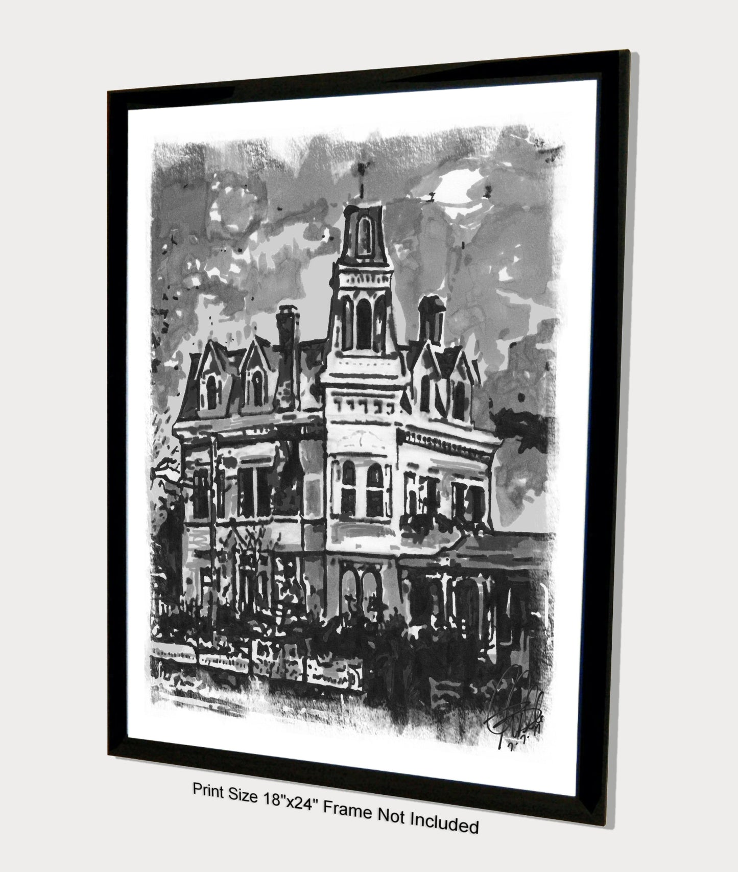 The Addams Family Mansion Poster Print Wall Art 18x24