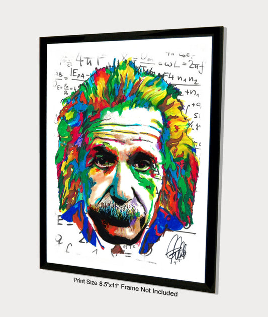 Albert Einstein Science Poster Print Wall Art 8.5x11