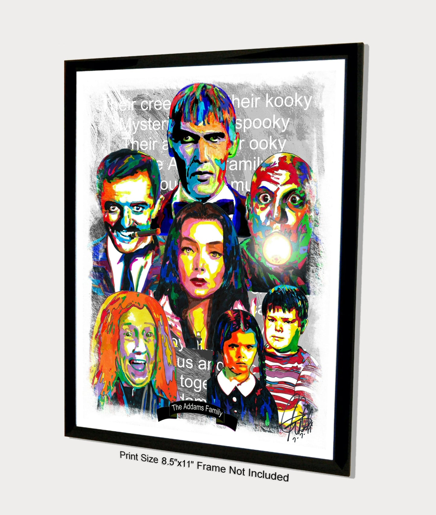 The Addams Family 1964 TV Series Poster Print Wall Art 8.5x11