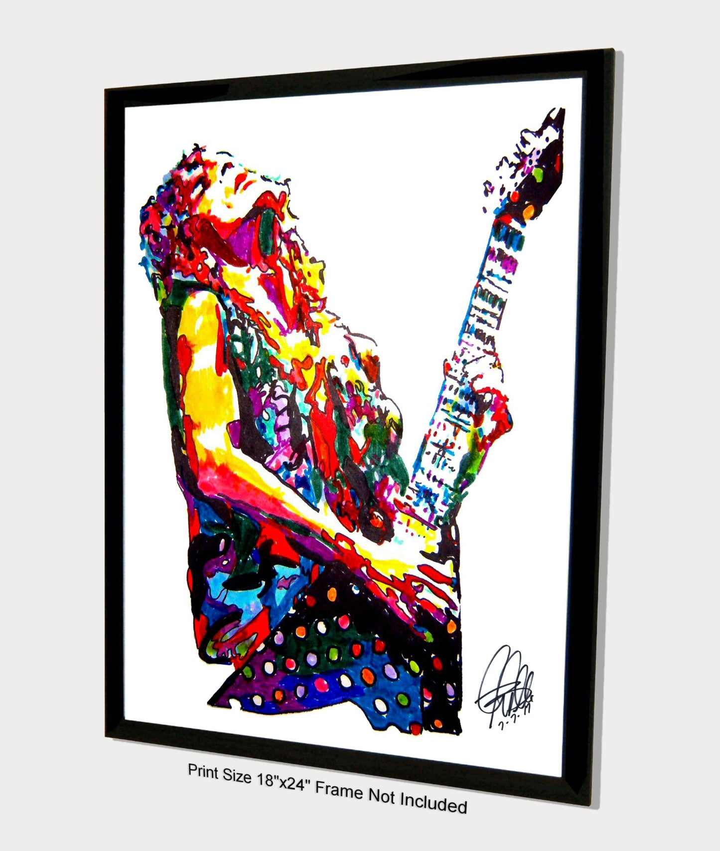 Randy Rhoads Guitar Hard Rock Music Poster Print Wall Art 18x24