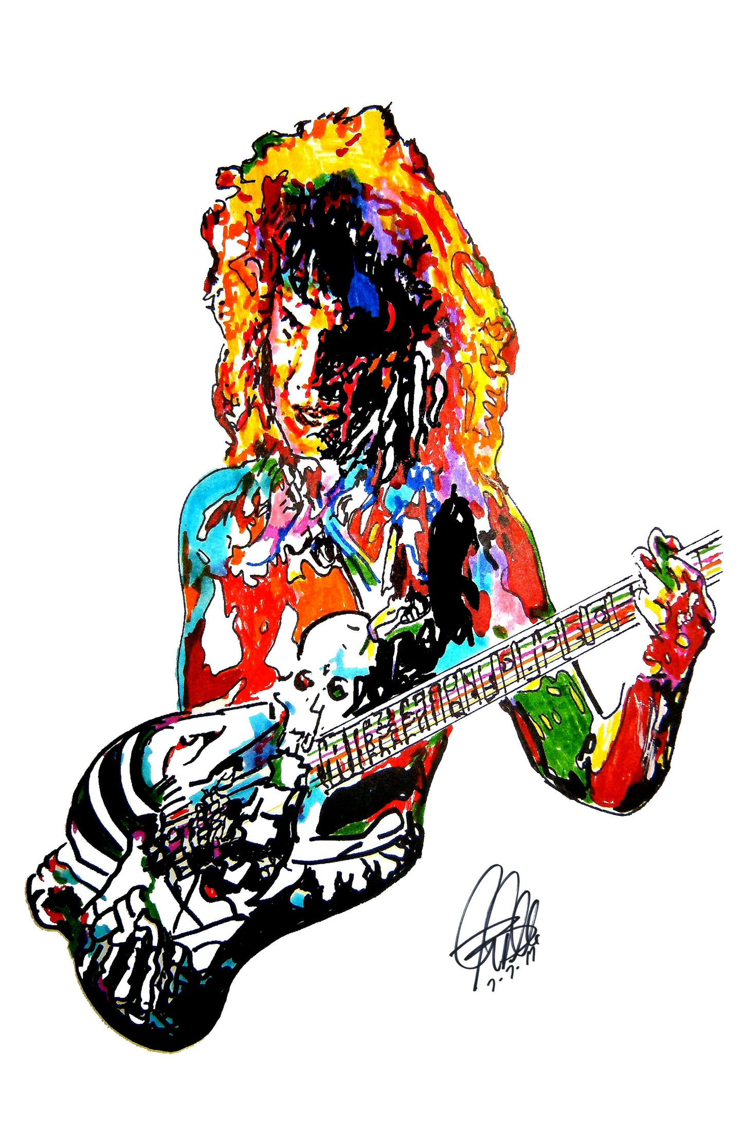 George Lynch Dokken Guitar Rock Music Print Poster Wall Art 11x17