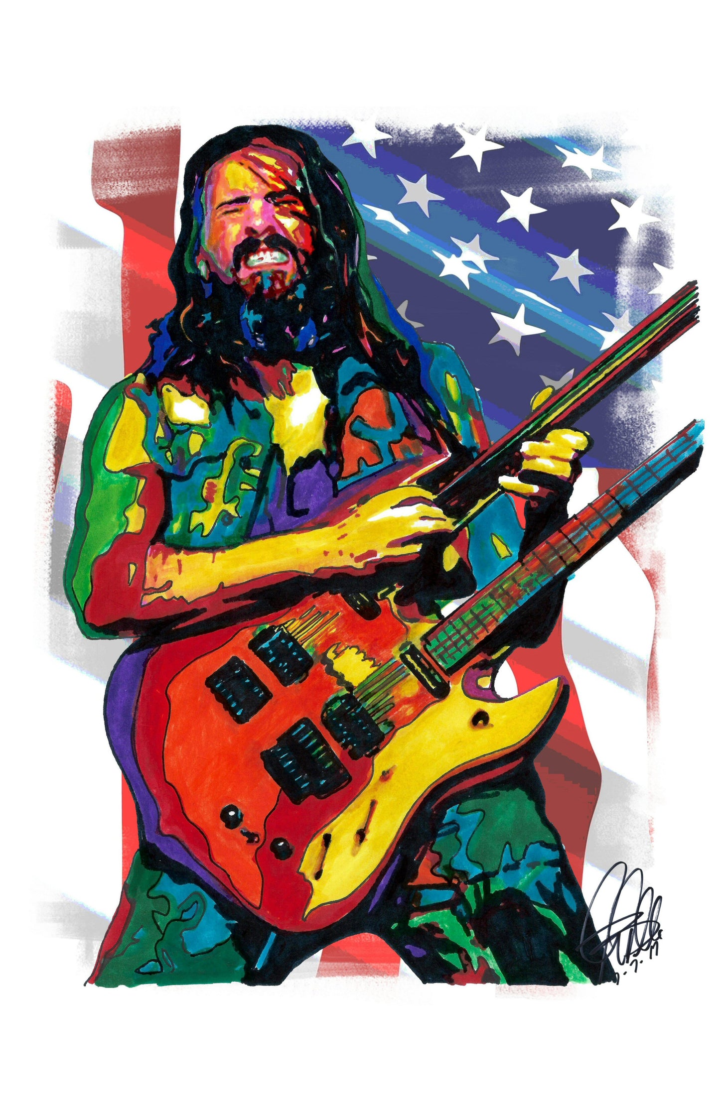 Ron Bumblefoot Thal Guitar Hard Rock Music Poster Print Wall Art 11x17