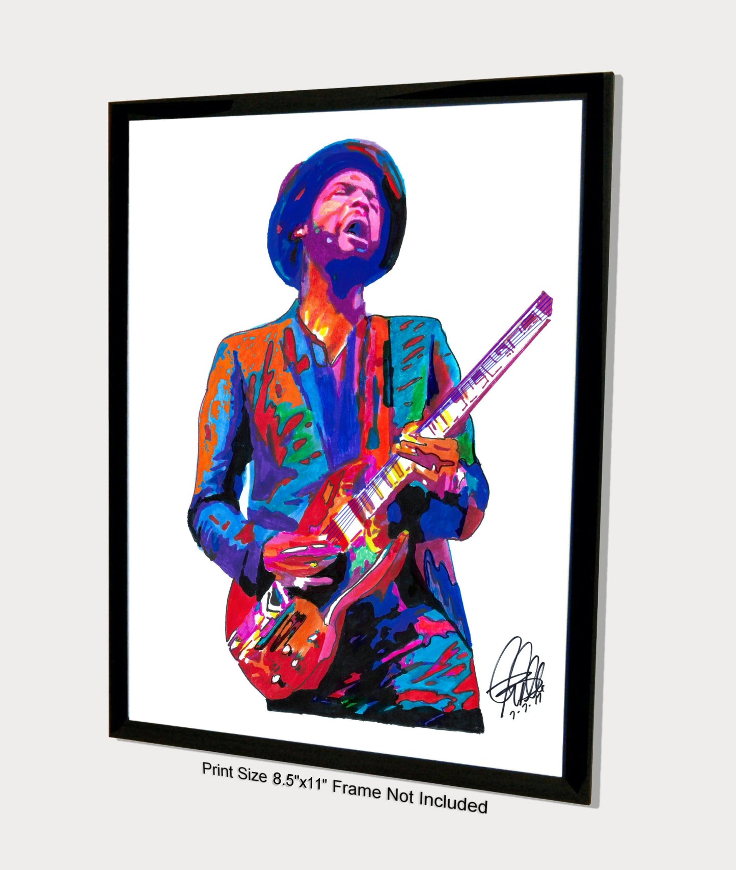 Gary Clark Jr Singer Guitar Blues Rock Music Print Poster Wall Art 8.5x11
