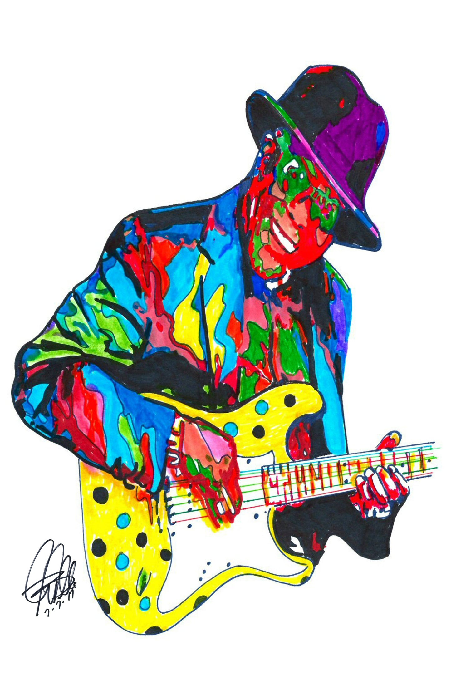 Buddy Guy Guitar Chicago Blues Music Poster Print Wall Art 11x17