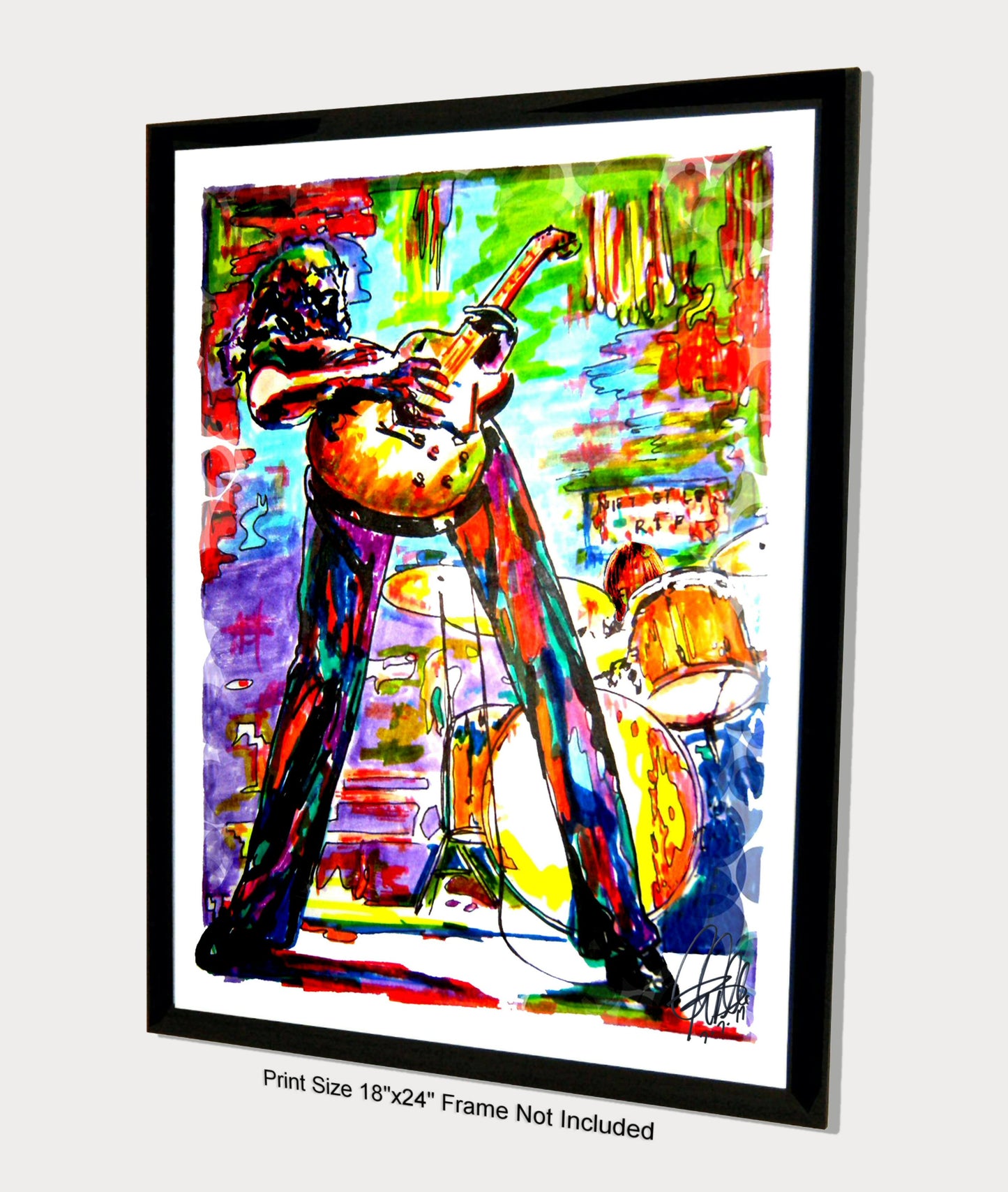 Jimmy Page Led Zeppelin Yardbirds Guitar Music Poster Print Wall Art 18x24