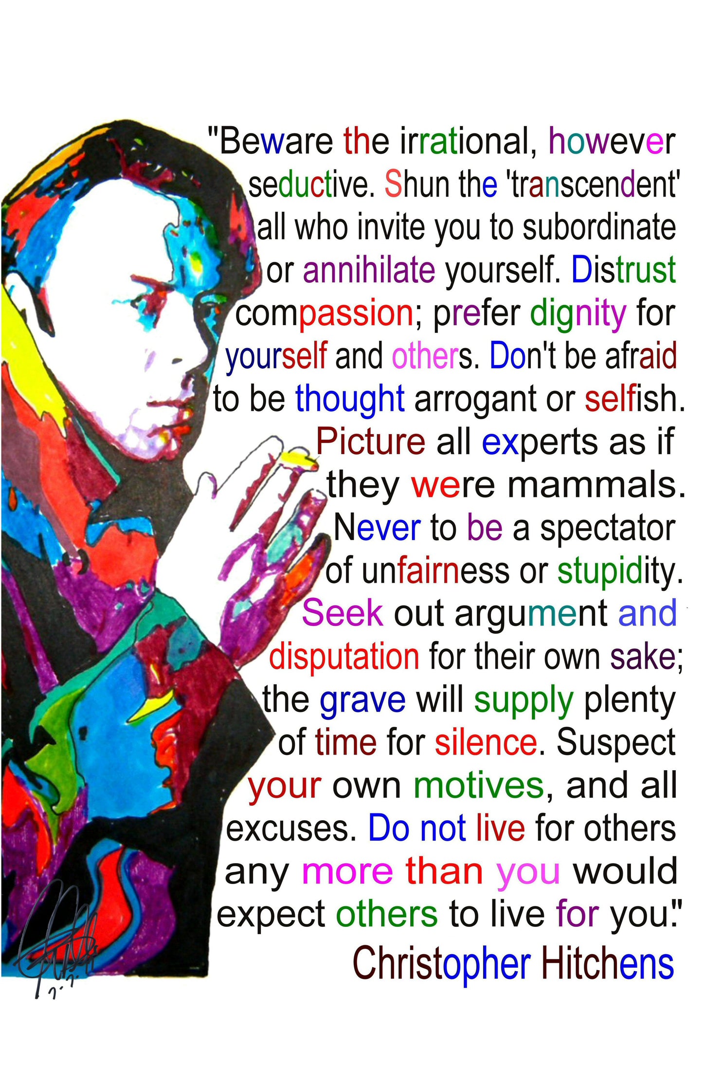 Christopher Hitchens Author Journalist Vanity Fair Poster Print 11x17