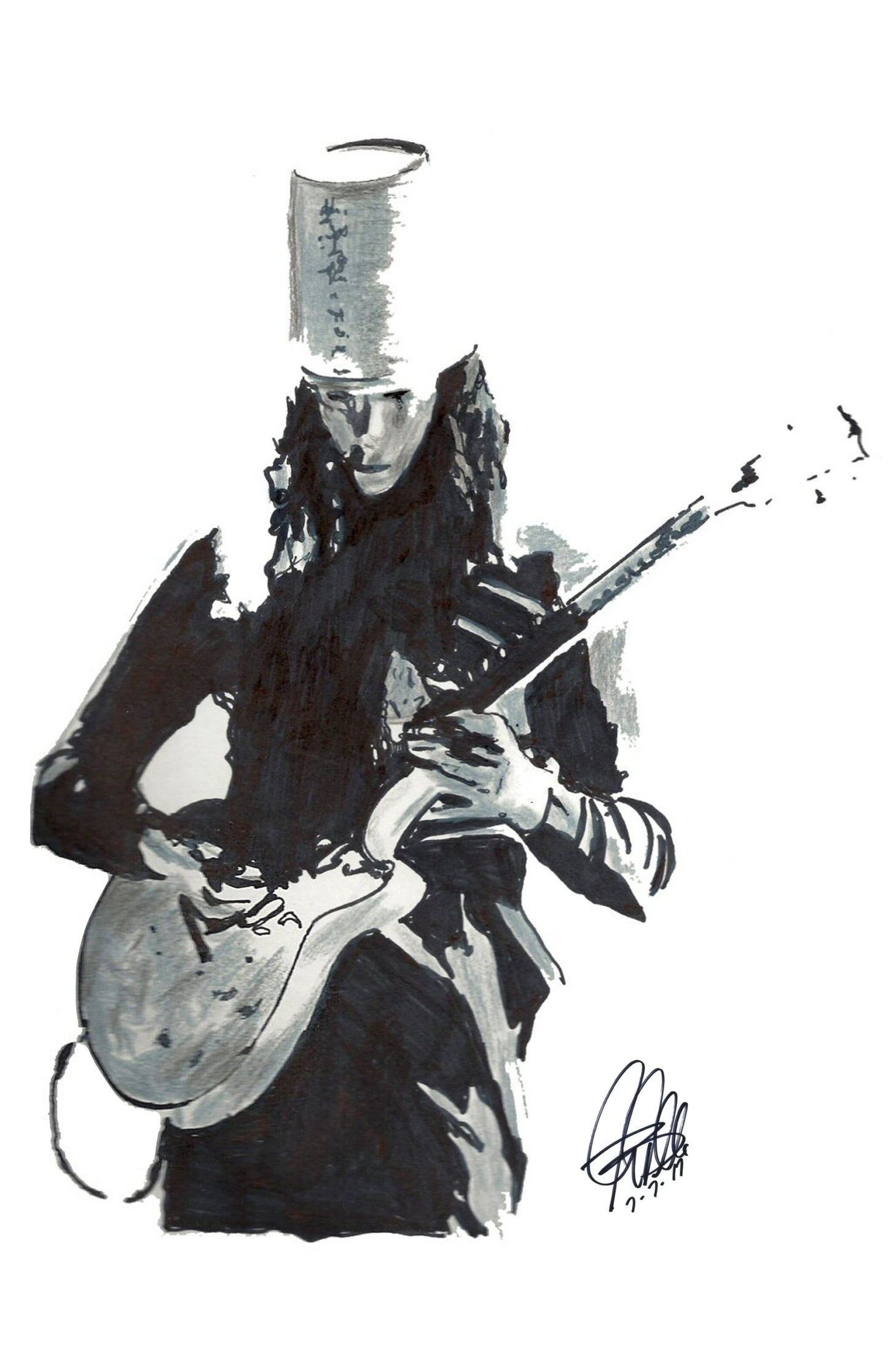 Buckethead Guitar Metal Hard Rock Music Poster Print Wall Art 11x17