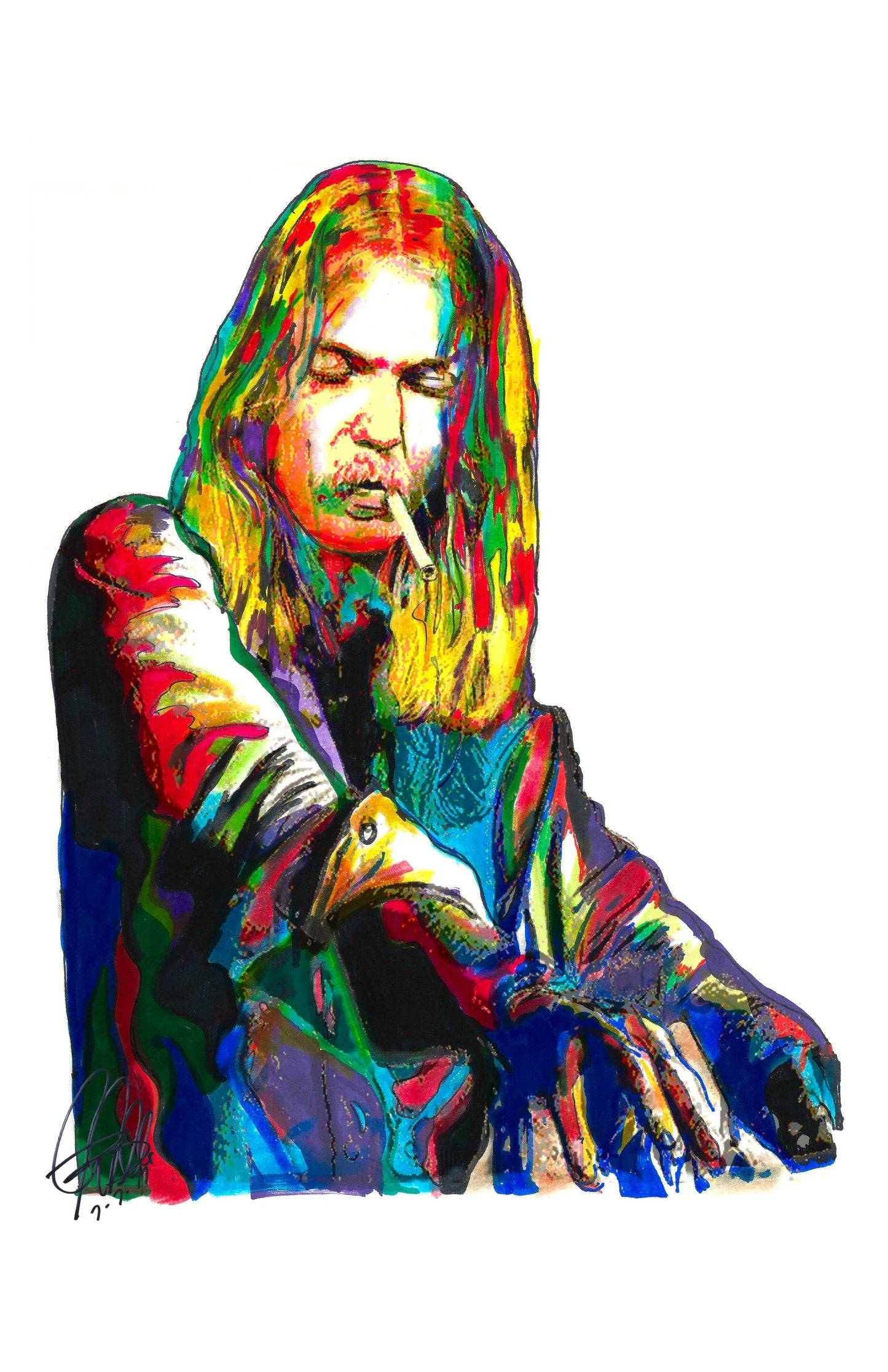 Gregg Allman The Allman Brothers Singer Rock Music Print Poster Wall Art 11x17