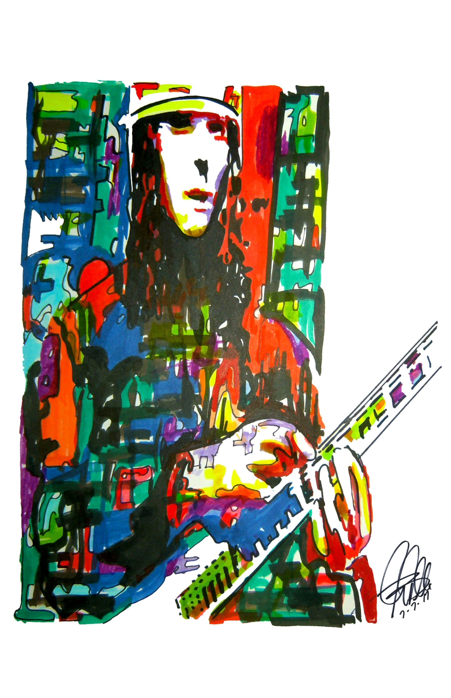 Buckethead Guns n Roses Rock Music Print Poster Wall Art 11x17