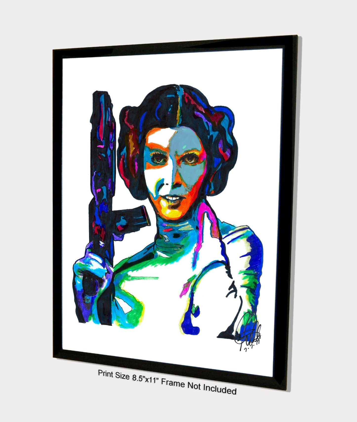 Princess Leia Carrie Fisher Star Wars Poster Print Wall Art 8.5x11