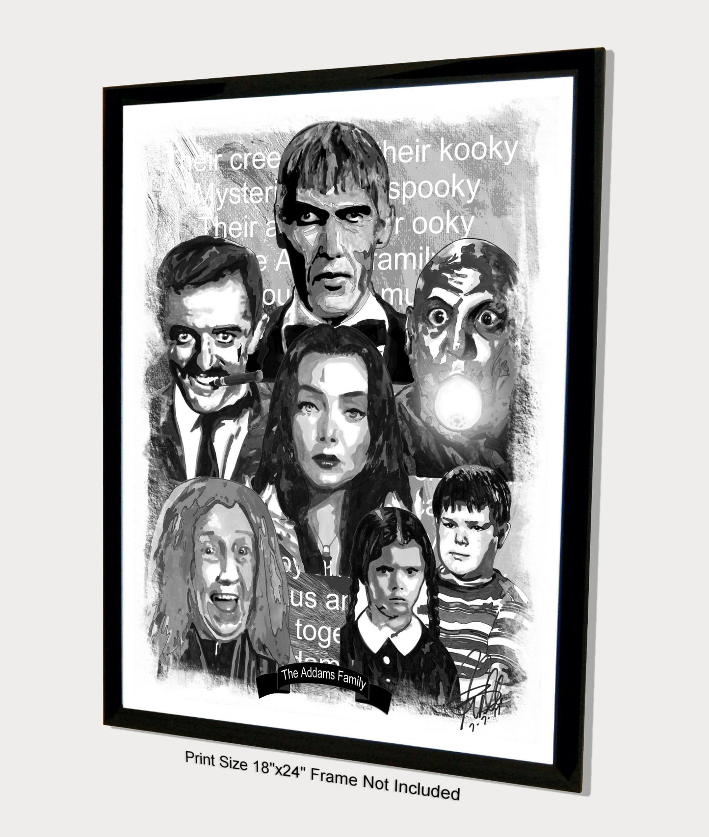 The Addams Family 1964 TV Series Sitcom Poster Print Wall Art 18x24