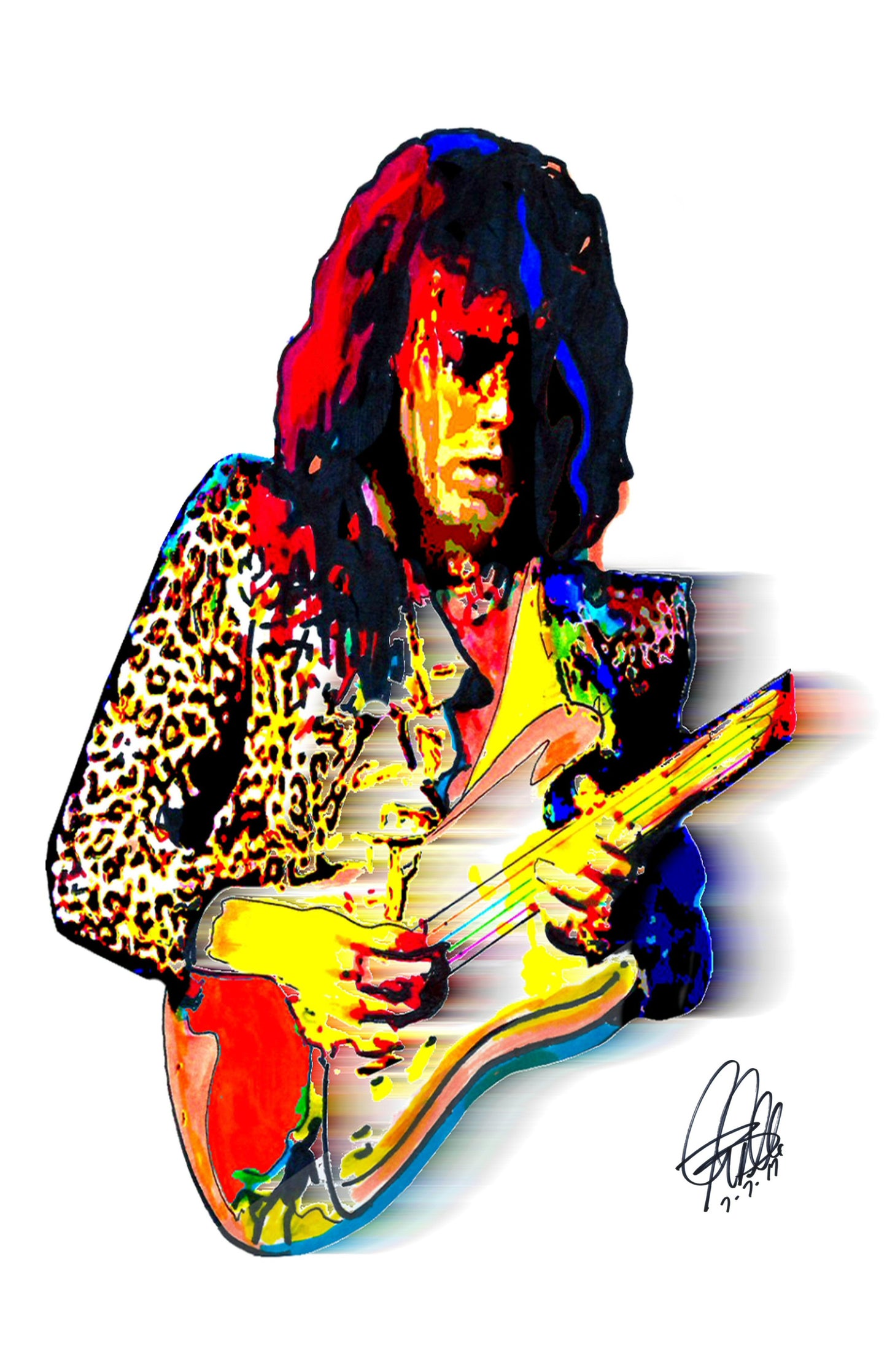 Yngwie Malmsteen Guitar Rock Music Poster Print Wall Art 11x17