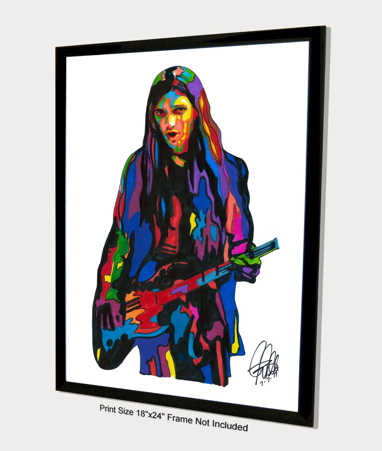 Dennis Dunaway Alice Cooper Bass Guitar Rock Music Poster Print Wall Art 18x24