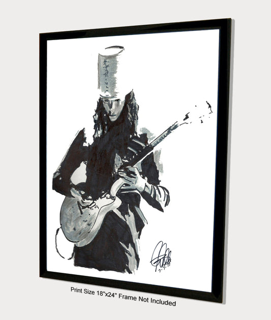 Buckethead Guitar Metal Hard Rock Music Poster Print Wall Art 18x24