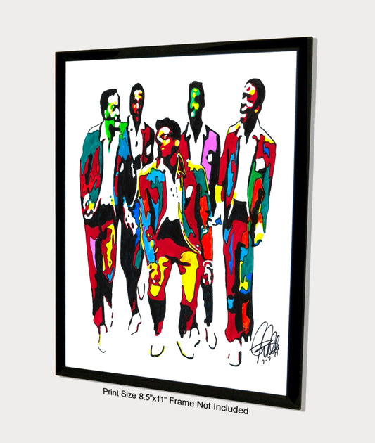 The Temptations Vocal Group David Ruffin Soul Music Poster Print Wall Art 8.5x11