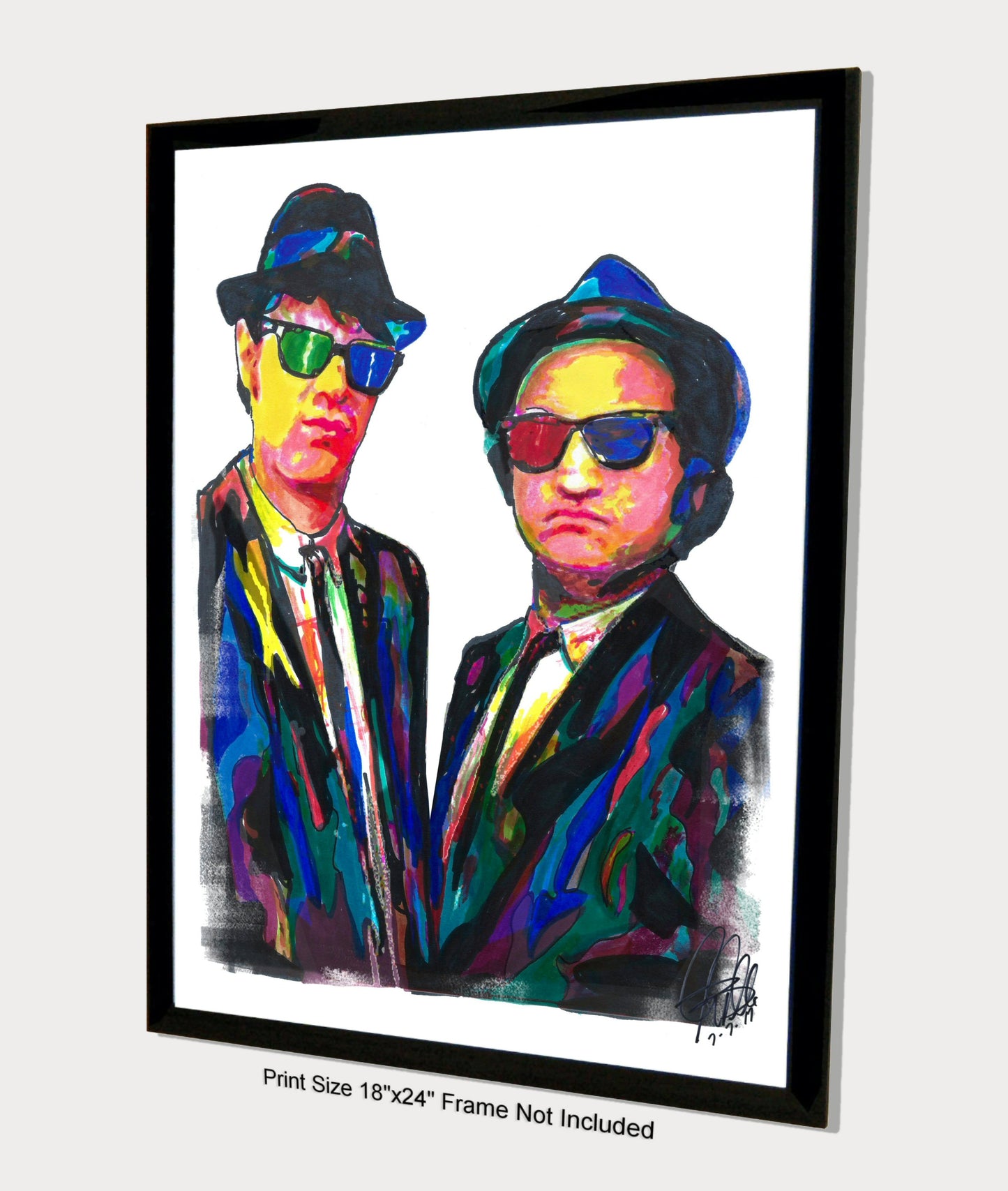 The Blues Brothers Dan Aykroyd John Belushi Jake Elwood Art Print Poster 18x24