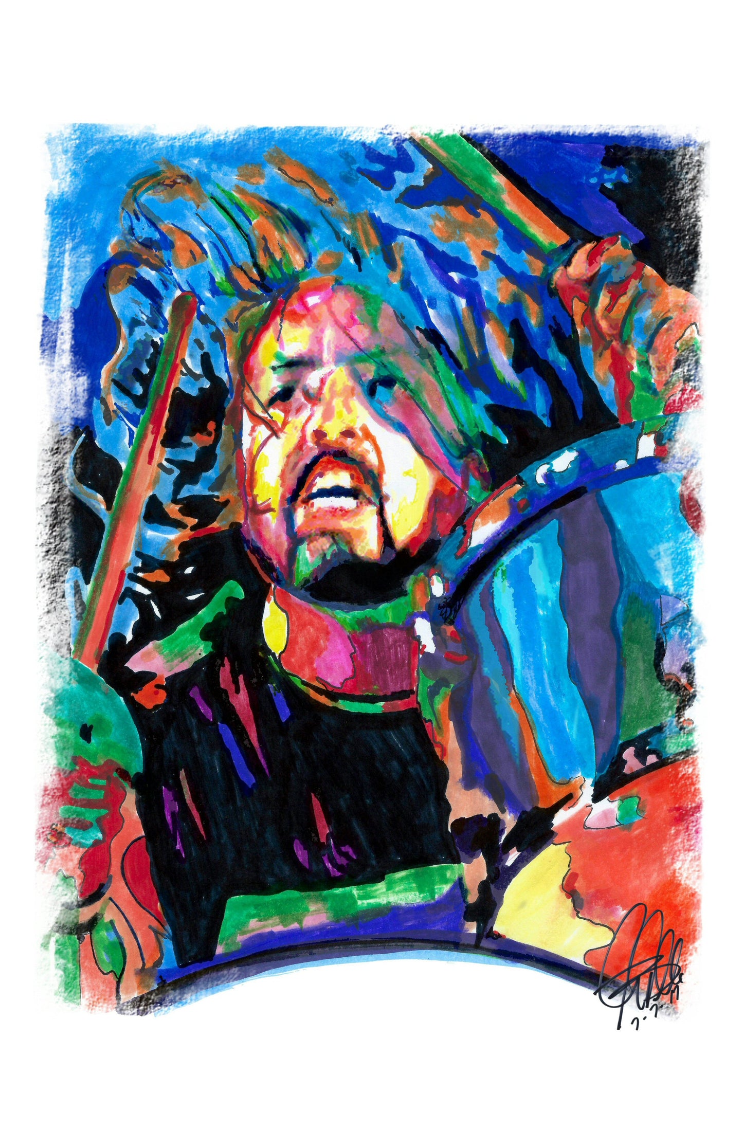 Dave Grohl Foo Fighters Rock Music Poster Print Wall Art 11x17