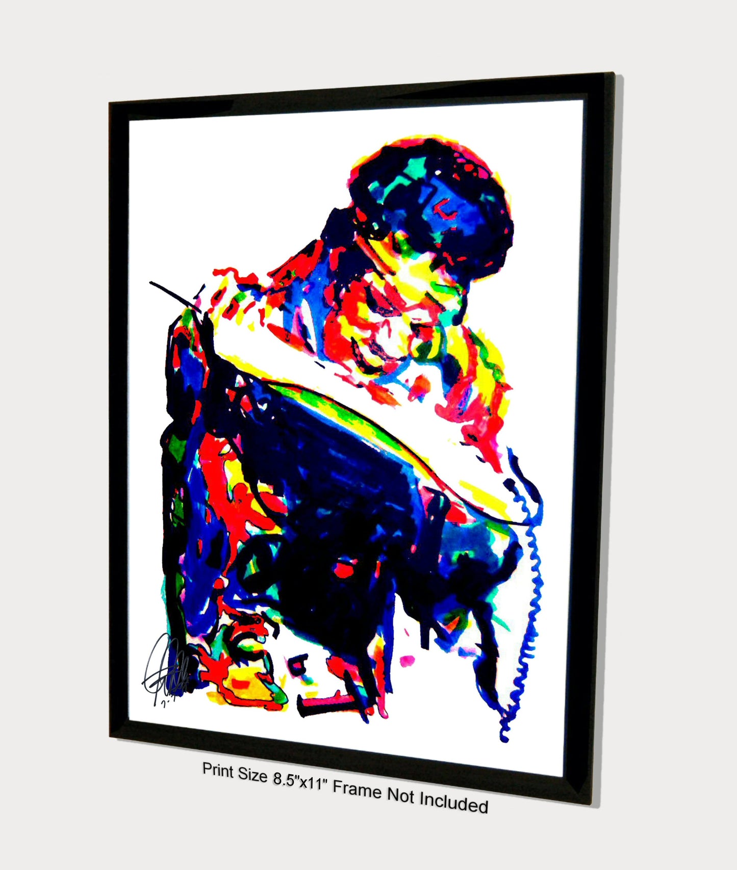 Jimi Hendrix Guitar Blues Rock Music Poster Print Wall Art 8.5x11