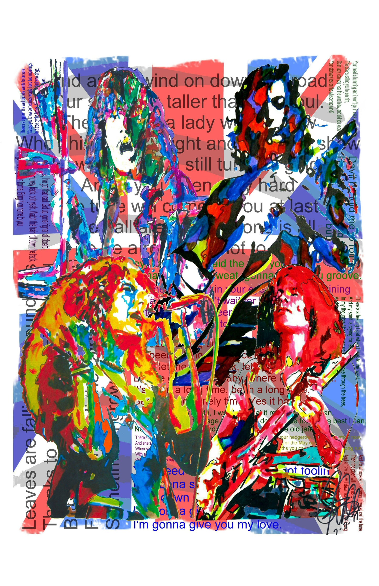 Led Zeppelin Bonham Jones Page Plant Hard Rock Music Poster Print Art 11x17