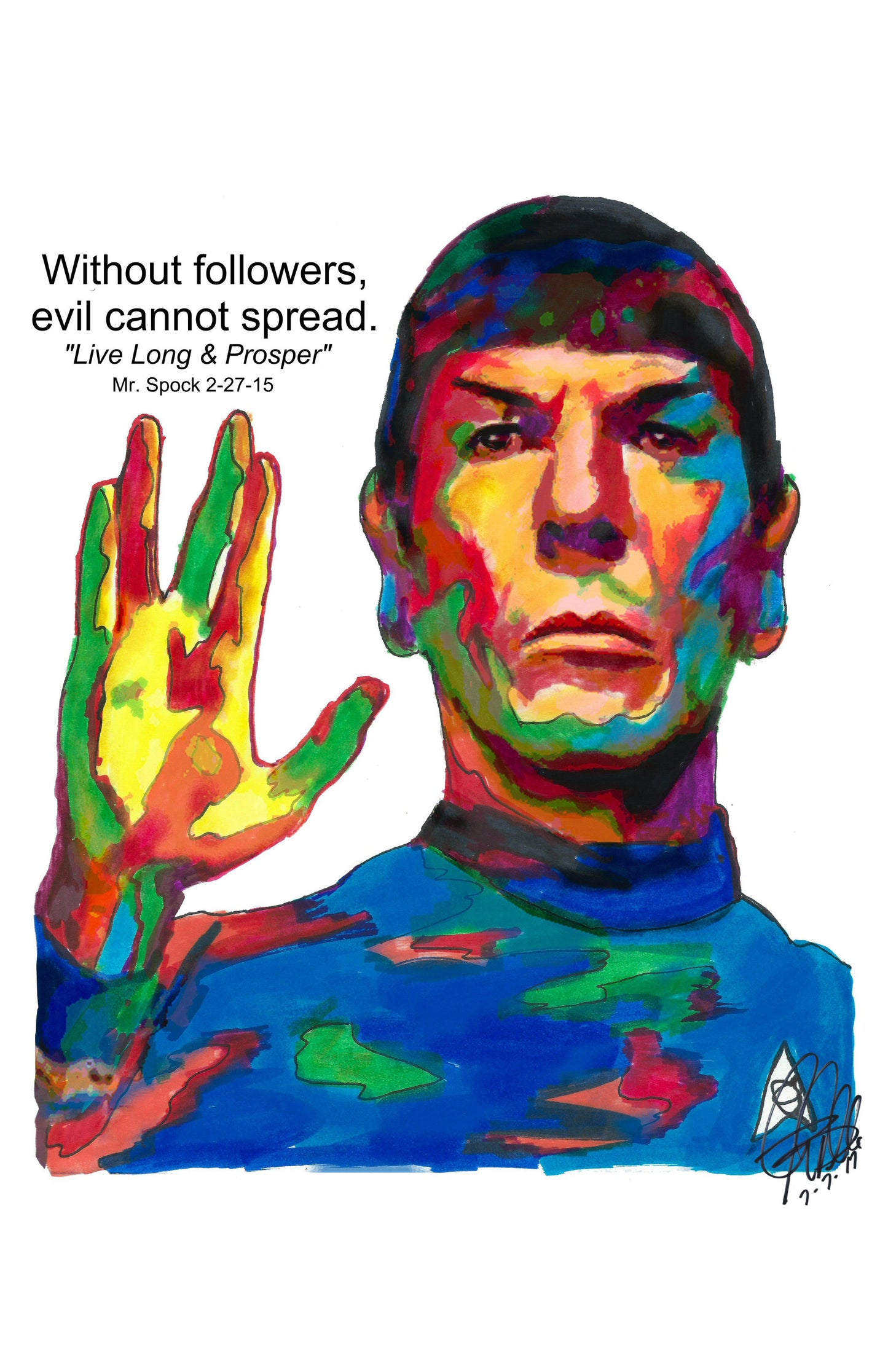 Spock Leonard Nimoy Star Trek Poster Print Wall Art 11x17