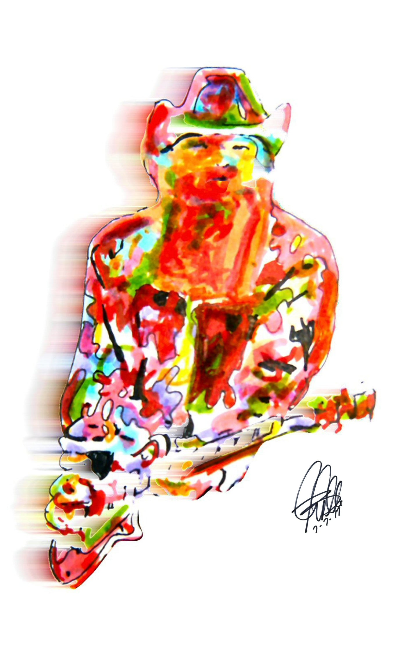 Billy Gibbons ZZ Top Singer Guitar Rock Music Poster Print Wall Art 11x17