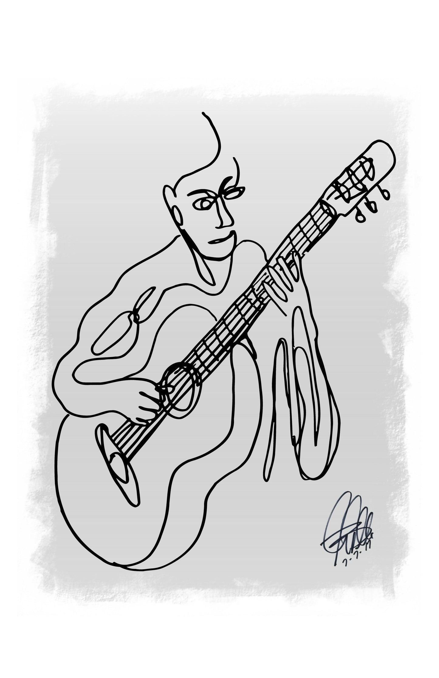 Classical Guitar Performer Music Poster Print Wall Art 11x17