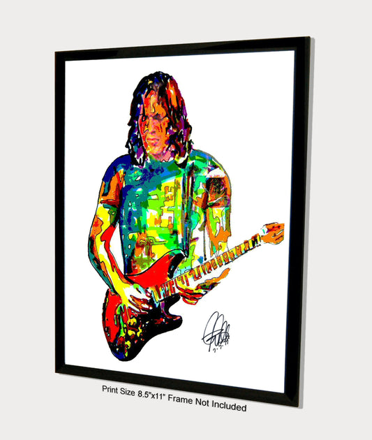 David Gilmour Pink Floyd Singer Guitar Rock Music Poster Print Wall Art 8.5x11