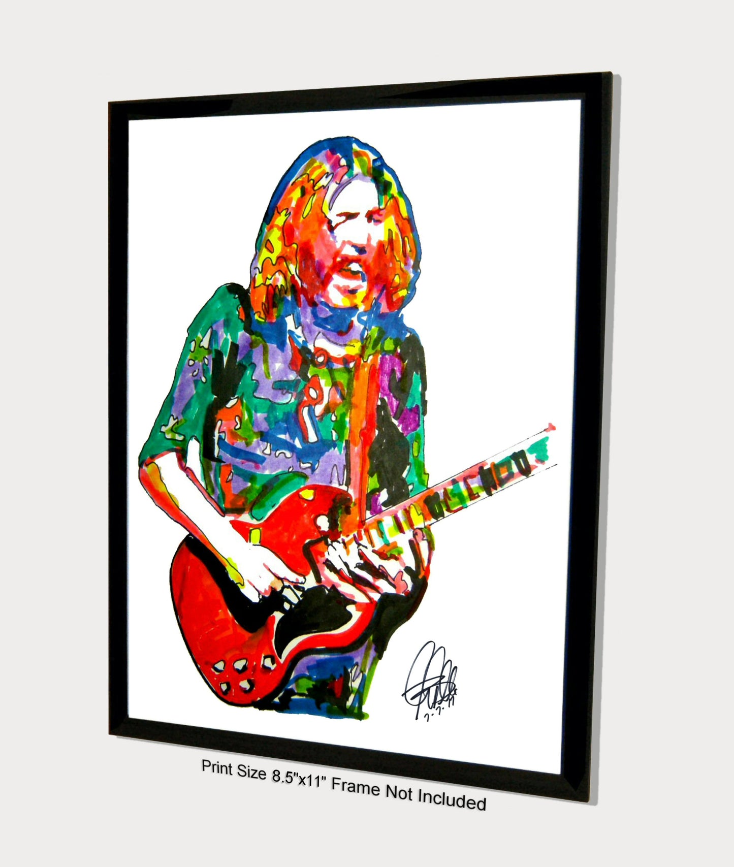 Duane Allman Slide Guitar Rock Music Poster Print Wall Art 8.5x11