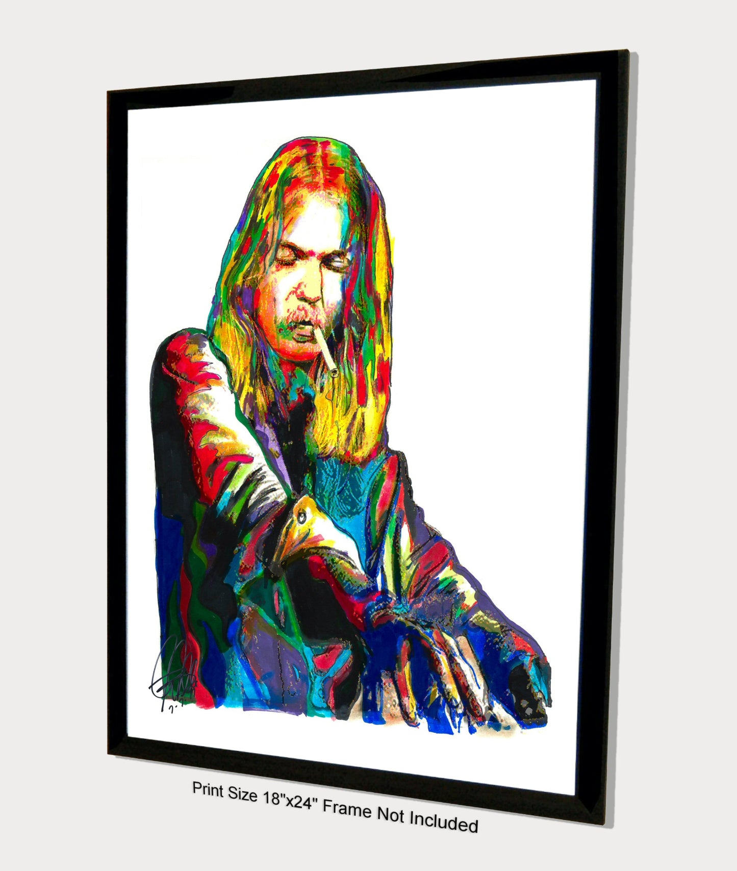 Gregg Allman The Allman Brothers Singer Rock Music Print Poster Wall Art 18x24