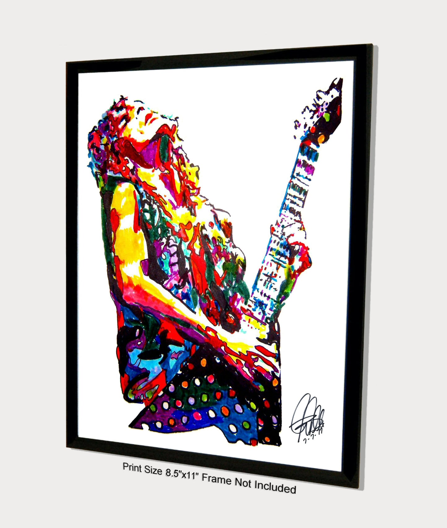 Randy Rhoads Guitar Hard Rock Music Poster Print Wall Art 8.5x11