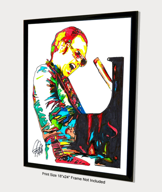 Elton John Singer Piano Rock Music Poster Print Wall Art 18x24
