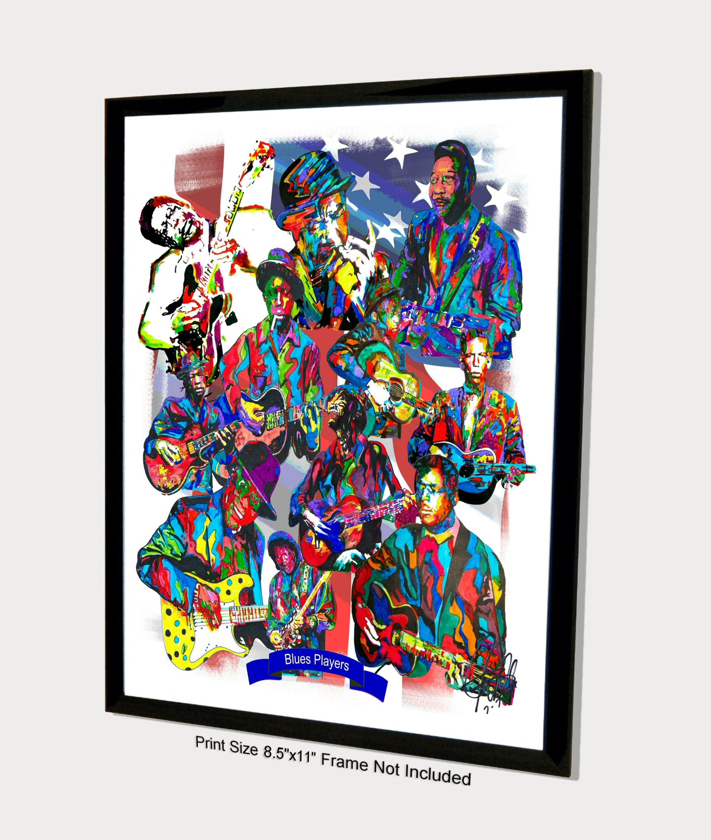 Blues Players BB King Robert Johnson Music Print Poster Wall Art 8.5x11