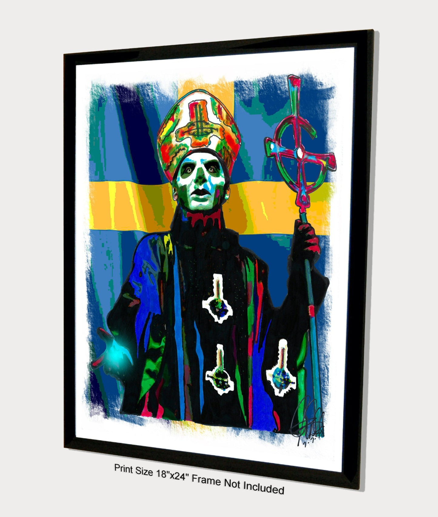 Papa Emeritus III Ghost Heavy Metal Rock Music Print Poster Wall Art 18x24