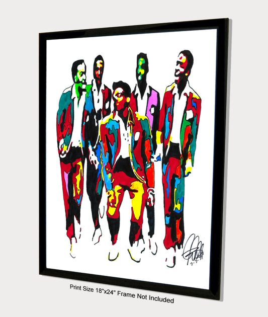 The Temptations Vocal Group David Ruffin Soul Music Poster Print Wall Art 18x24