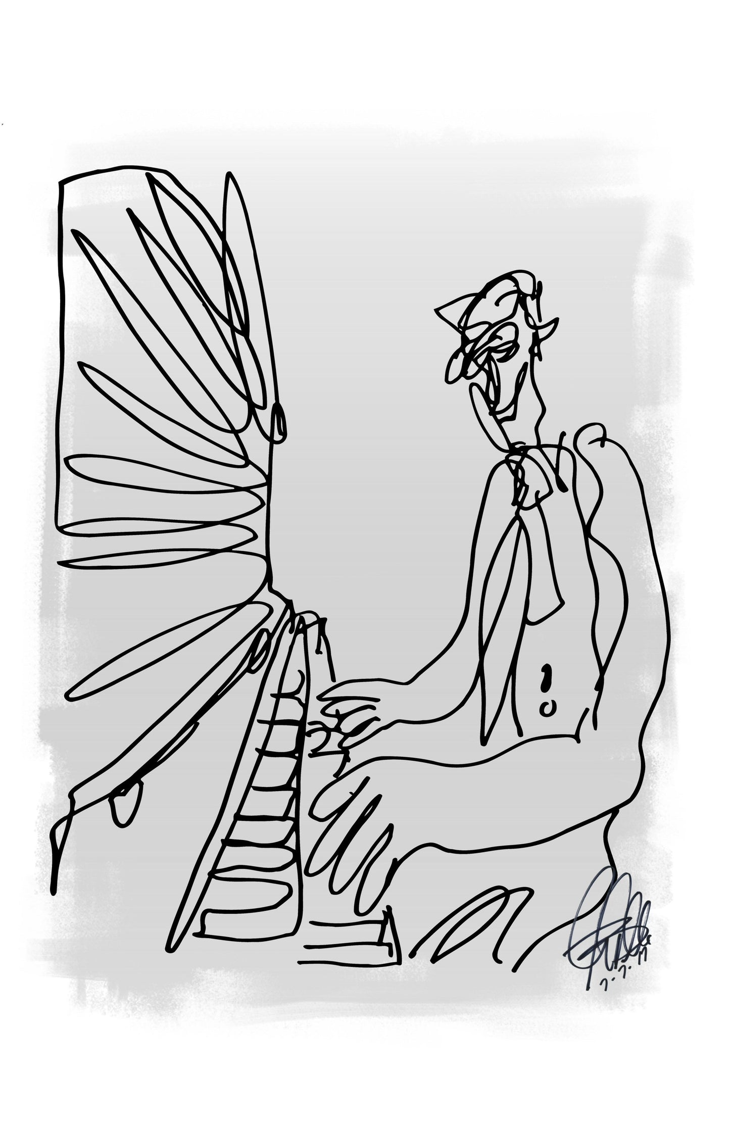 Piano Player Music Poster Print Wall Art 11x17